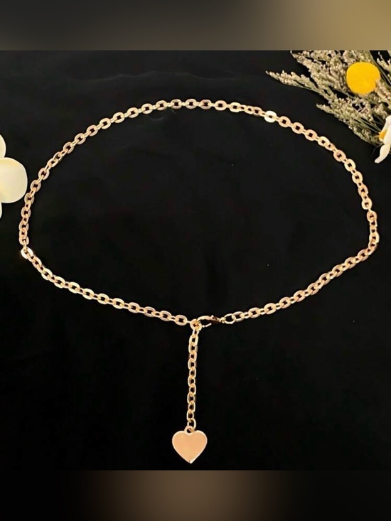 Gold Heart Chain Belt A1981
